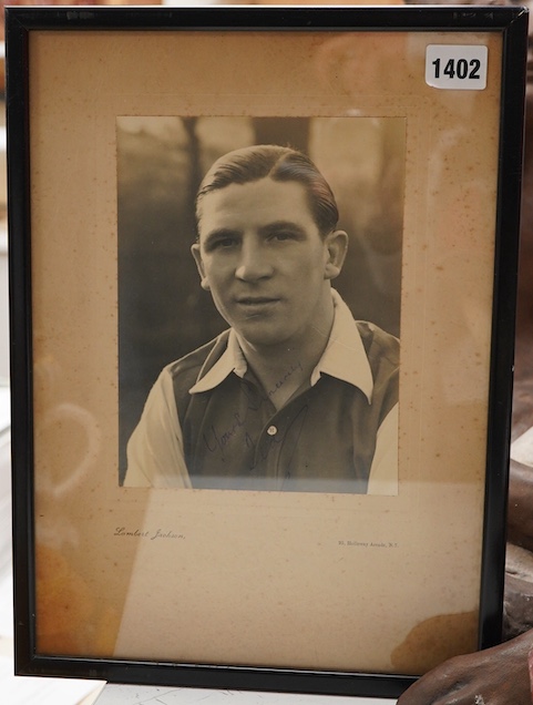 An autographed Ted Drake photograph (Arsenal footballer 1934-1945)